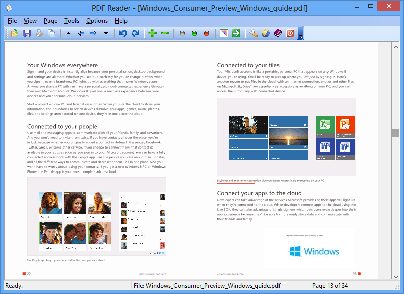 Click to view PDF Reader for Windows 1.02 screenshot
